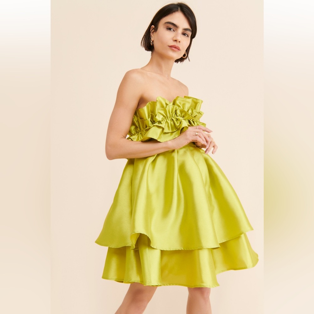 Aureta Penelope Dress XS - Puffy Ruffle Tiered (straps attached)